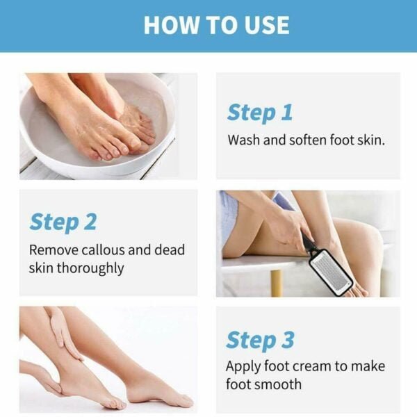 Foot Rasp File Callus Remover Pedicure Tool Dead Hard Skin Scraper Scrubber Tool - Image 10